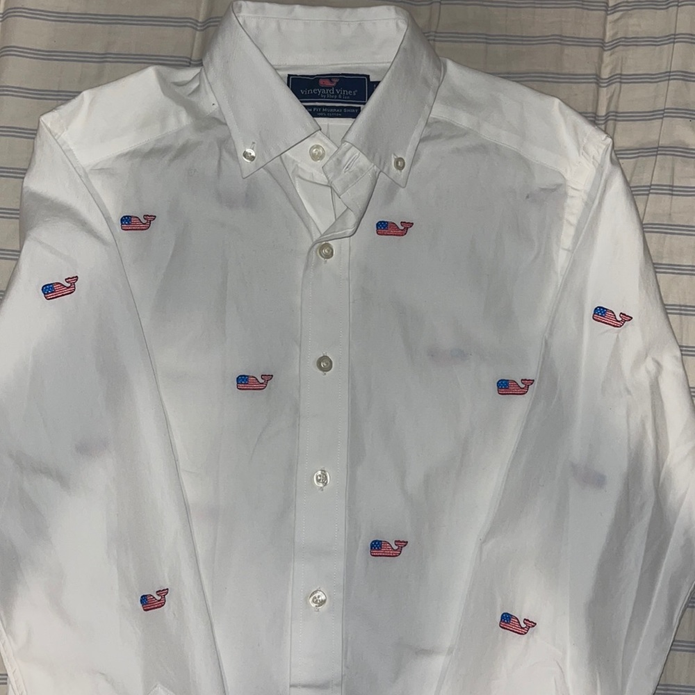 Vineyard vines American flag Murray shirt XS